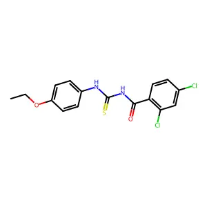 2,4-dichloro-N-[(4-ethoxyphenyl)carbamothioyl]benzamide structure