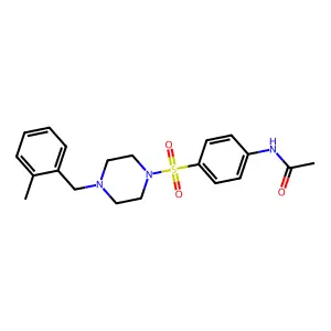 N-[4-[4-[(2-methylphenyl)methyl]piperazin-1-yl]sulfonylphenyl]acetamide structure