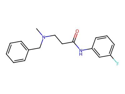 3-[benzyl(methyl)amino]-N-(3-fluorophenyl)propanamide structure