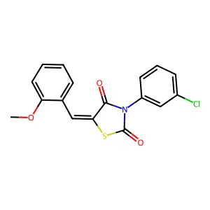 3-(3-Chlorophenyl)-5-(2-methoxybenzylidene)-1,3-thiazolidine-2,4-dione structure