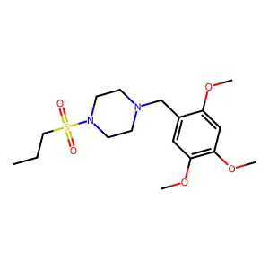 1-(Propylsulfonyl)-4-(2,4,5-trimethoxybenzyl)piperazine structure