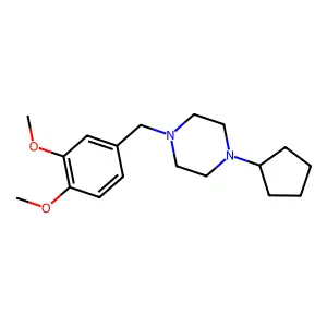1-Cyclopentyl-4-(3,4-dimethoxybenzyl)piperazine structure