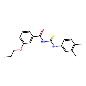 N-[(3,4-dimethylphenyl)carbamothioyl]-3-propoxybenzamide structure