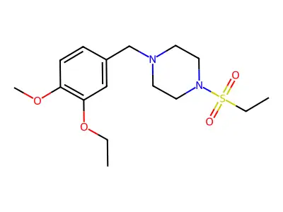 1-(3-Ethoxy-4-methoxybenzyl)-4-(ethylsulfonyl)piperazine structure