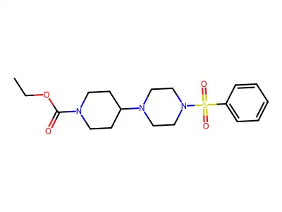 Ethyl 4-(4-(phenylsulfonyl)piperazin-1-yl)piperidine-1-carboxylate structure