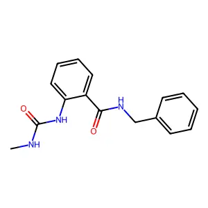 N-benzyl-2-(methylcarbamoylamino)benzamide structure