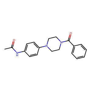N-[4-(4-benzoylpiperazin-1-yl)phenyl]acetamide structure