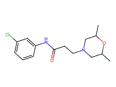 N-(3-chlorophenyl)-3-(2,6-dimethylmorpholin-4-yl)propanamide structure