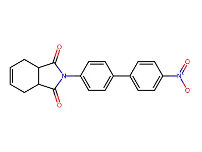 2-{4'-nitro[1,1'-biphenyl]-4-yl}-3a,4,7,7a-tetrahydro-1H-isoindole-1,3(2H)-dione structure