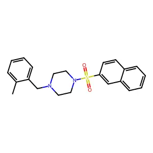1-[(2-Methylphenyl)methyl]-4-naphthalen-2-ylsulfonylpiperazine structure