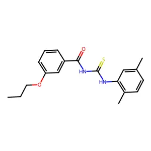 N-[(2,5-dimethylphenyl)carbamothioyl]-3-propoxybenzamide structure