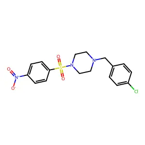 1-(4-Chlorobenzyl)-4-[(4-nitrophenyl)sulfonyl]piperazine structure