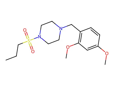 1-(2,4-Dimethoxybenzyl)-4-(propylsulfonyl)piperazine structure