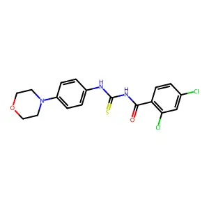 2,4-dichloro-N-[(4-morpholin-4-ylphenyl)carbamothioyl]benzamide structure