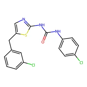 1-[5-(3-Chlorobenzyl)-1,3-thiazol-2-yl]-3-(4-chlorophenyl)urea structure