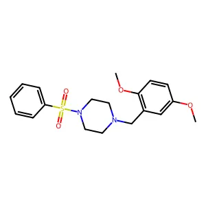 1-(Benzenesulfonyl)-4-[(2,5-dimethoxyphenyl)methyl]piperazine structure