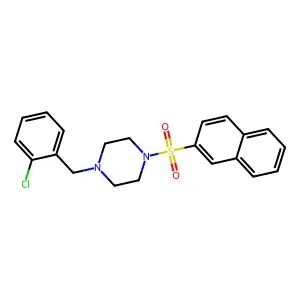 1-[(2-Chlorophenyl)methyl]-4-naphthalen-2-ylsulfonylpiperazine structure