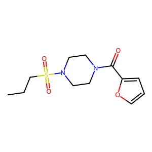 Furan-2-yl-(4-propylsulfonylpiperazin-1-yl)methanone structure