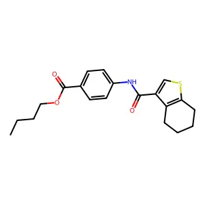 Butyl 4-(4,5,6,7-tetrahydrobenzo[b]thiophene-3-carboxamido)benzoate structure
