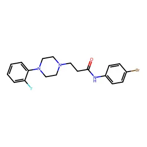 N-(4-bromophenyl)-3-[4-(2-fluorophenyl)piperazin-1-yl]propanamide structure