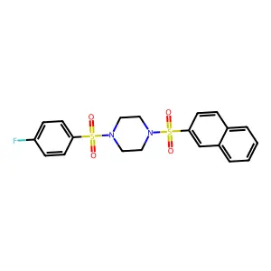 1-(4-Fluorophenyl)sulfonyl-4-naphthalen-2-ylsulfonylpiperazine structure