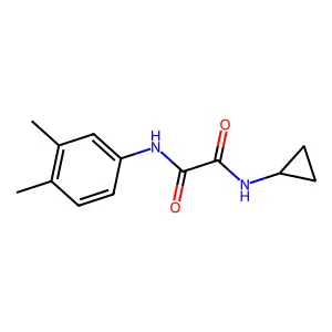 N-cyclopropyl-N'-(3,4-dimethylphenyl)oxamide structure