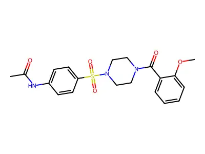 N-[4-[4-(2-methoxybenzoyl)piperazin-1-yl]sulfonylphenyl]acetamide structure