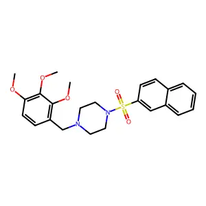 1-Naphthalen-2-ylsulfonyl-4-[(2,3,4-trimethoxyphenyl)methyl]piperazine structure