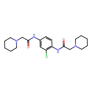 N-[2-chloro-4-(2-piperidylacetylamino)phenyl]-2-piperidylacetamide structure