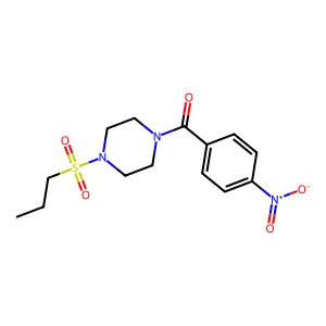 (4-Nitrophenyl)-(4-propylsulfonylpiperazin-1-yl)methanone structure