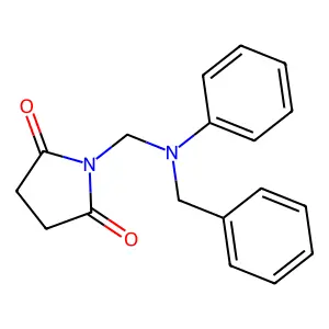 1-[(N-benzylanilino)methyl]pyrrolidine-2,5-dione structure