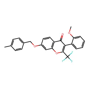 3-(2-Methoxyphenyl)-7-[(4-methylphenyl)methoxy]-2-(trifluoromethyl)chromen-4-one structure