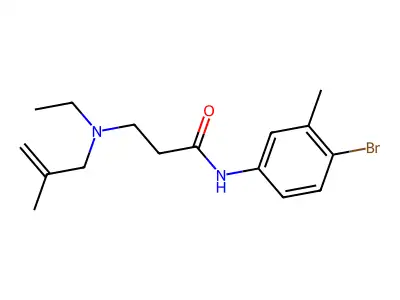 N-(4-bromo-3-methylphenyl)-3-[ethyl(2-methylprop-2-enyl)amino]propanamide structure