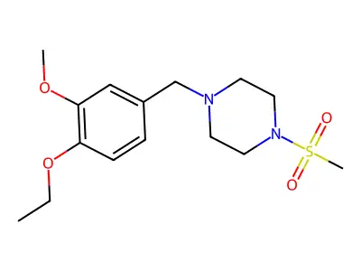 1-(4-Ethoxy-3-methoxybenzyl)-4-(methylsulfonyl)piperazine structure