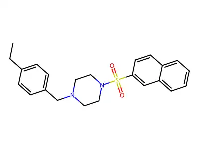 1-[(4-Ethylphenyl)methyl]-4-naphthalen-2-ylsulfonylpiperazine structure