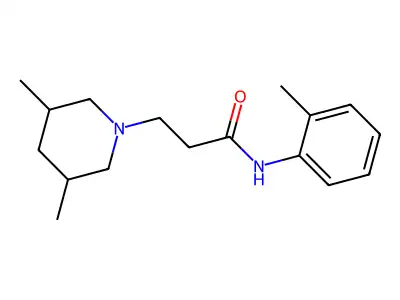 3-(3,5-dimethylpiperidin-1-yl)-N-(2-methylphenyl)propanamide structure