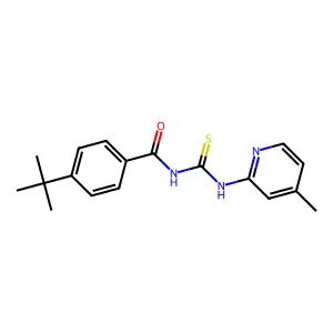 4-tert-butyl-N-[(4-methylpyridin-2-yl)carbamothioyl]benzamide structure