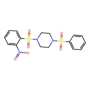 1-(Benzenesulfonyl)-4-(2-nitrophenyl)sulfonylpiperazine structure