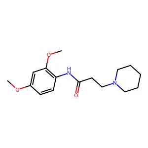 N-(2,4-dimethoxyphenyl)-3-piperidin-1-ylpropanamide structure