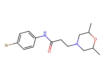 N-(4-bromophenyl)-3-(2,6-dimethyl-4-morpholinyl)propanamide structure