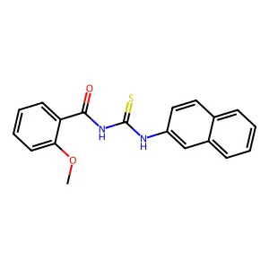 2-methoxy-N-(naphthalen-2-ylcarbamothioyl)benzamide structure
