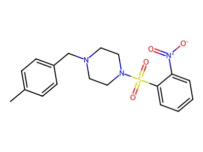 1-(4-Methylbenzyl)-4-[(2-nitrophenyl)sulfonyl]piperazine structure