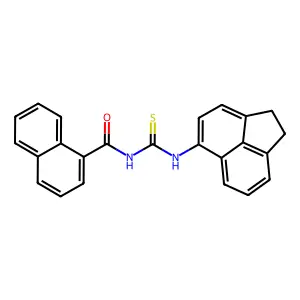 N-(1,2-dihydroacenaphthylen-5-ylcarbamothioyl)naphthalene-1-carboxamide structure