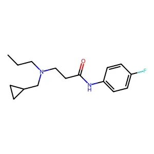 3-[cyclopropylmethyl(propyl)amino]-N-(4-fluorophenyl)propanamide structure