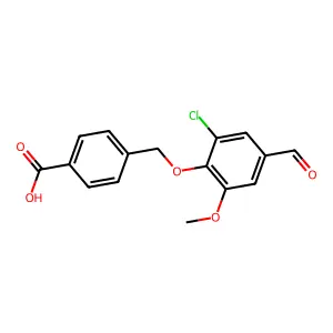 4-[(2-Chloro-4-formyl-6-methoxyphenoxy)methyl]benzoic acid structure