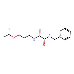 N-benzyl-N'-[3-(propan-2-yloxy)propyl]ethanediamide structure