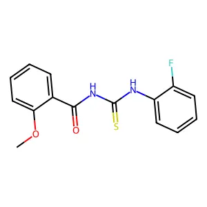 N-[(2-fluorophenyl)carbamothioyl]-2-methoxybenzamide structure
