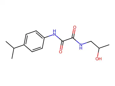 N-(2-hydroxypropyl)-N'-[4-(propan-2-yl)phenyl]ethanediamide structure