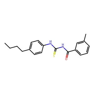 N-[(4-butylphenyl)carbamothioyl]-3-methylbenzamide structure