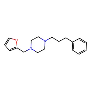 1-(Furan-2-ylmethyl)-4-(3-phenylpropyl)piperazine structure